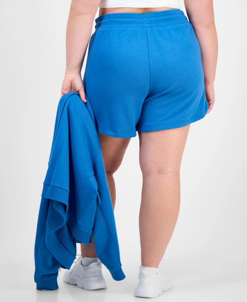Id Ideology Plus Solid-Color Knit Pull-On Shorts, Exclusively at Macy's