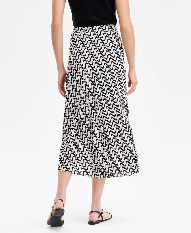 I.n.c. International Concepts Women's Printed Pull-On Midi Skirt, Exclusively at Macy's