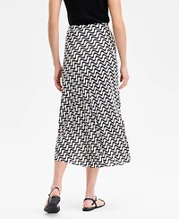 I.n.c. International Concepts Women's Printed Pull-On Midi Skirt, Exclusively at Macy's