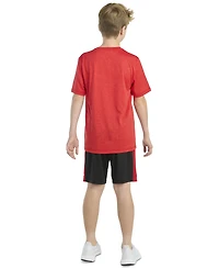 adidas Big Boys 2-Piece Short Sleeve T-Shirt and Shorts Set
