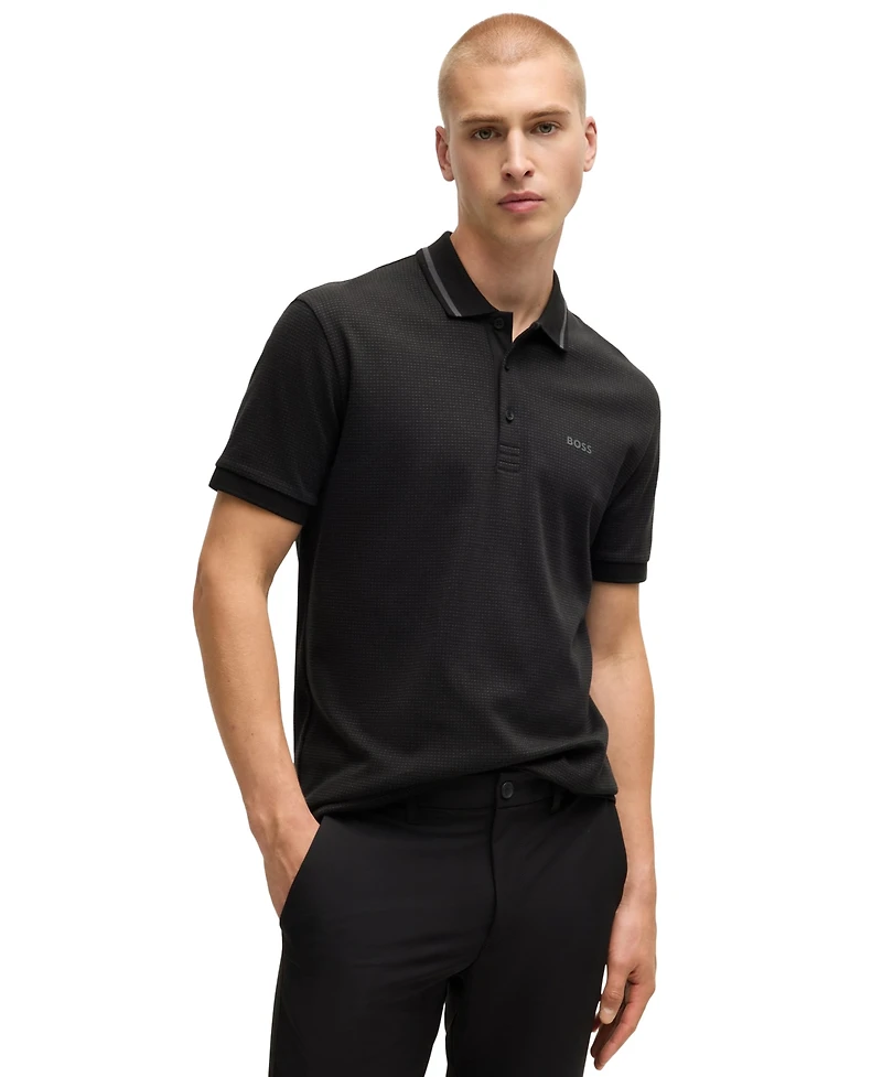 Boss by Hugo Men's Jacquard Regular-Fit Paddy Polo