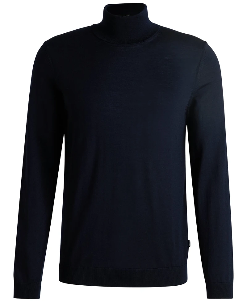 Boss by Hugo Men's Slim-Fit Rollneck Merino Wool Sweater