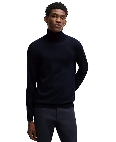 Boss by Hugo Men's Slim-Fit Rollneck Merino Wool Sweater