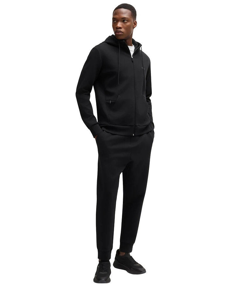 Boss by Hugo Men's Logo Print Zip-Up Hoodie