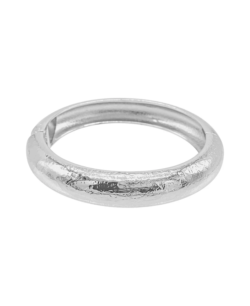 Adornia Silver Texturized Bangle