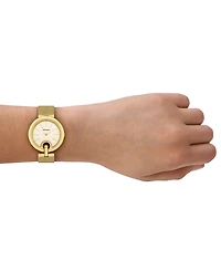 Tory Burch Women's The Pierced Gold-Tone Stainless Steel Mesh Bracelet Watch 36mm