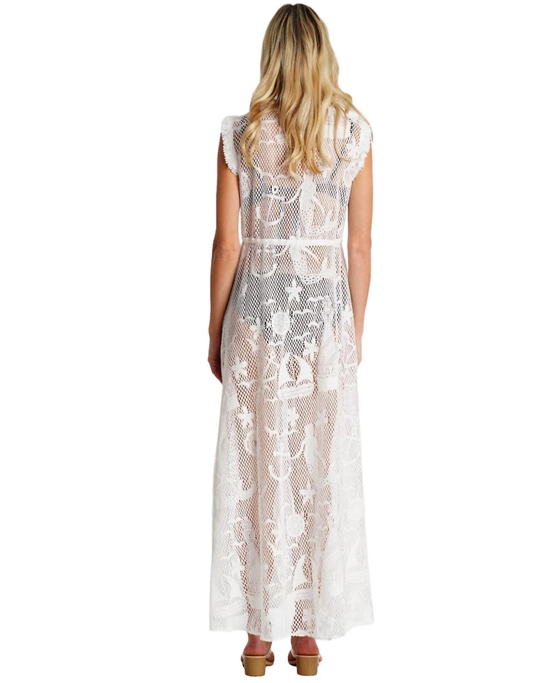 La Moda Clothing Women's Oceana Lace Cover-Up