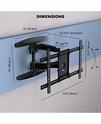 ProMounts Full Motion Tv Wall Mount For Tvs 42"