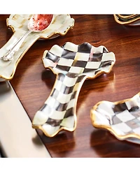 Mackenzie-Childs Courtly Check Ceramic Spoon Rest