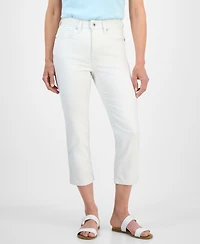 Style & Co Petite High-Rise Cropped Straight-Leg Jeans, Exclusively at Macy's