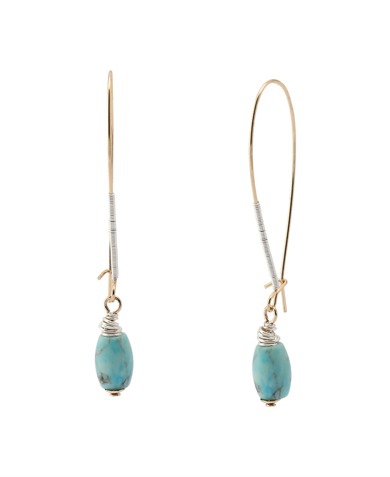 Robert Lee Morris Soho Turquoise Stone Dangle Earrings