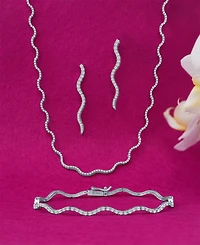 Wrapped in Love Diamond Wavy Drop Earrings (1 ct. t.w.) in 14k White Gold, Exclusively at Macy's