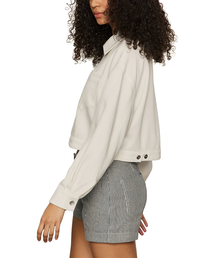 Sanctuary Women's Cropped Paper Boy Zip-Front Jacket