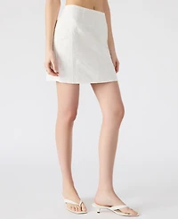 Steve Madden Women's Crissy Eyelet Patchwork Mini Skirt