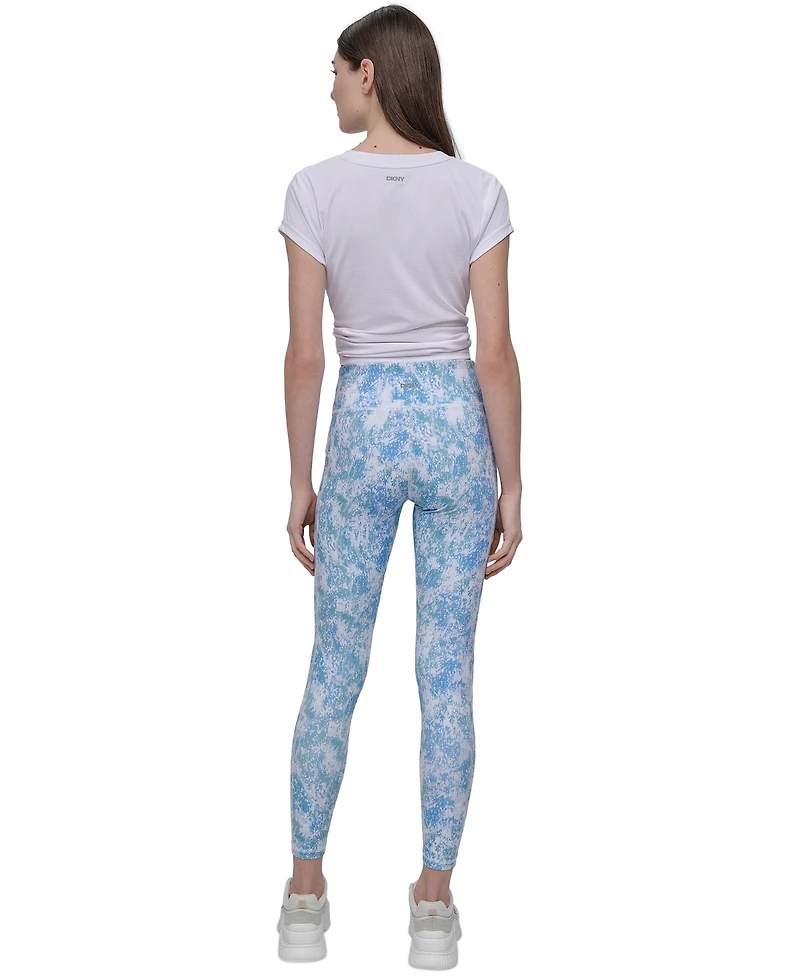 Dkny Sport Women's Printed High-Waist 7/8 Tights
