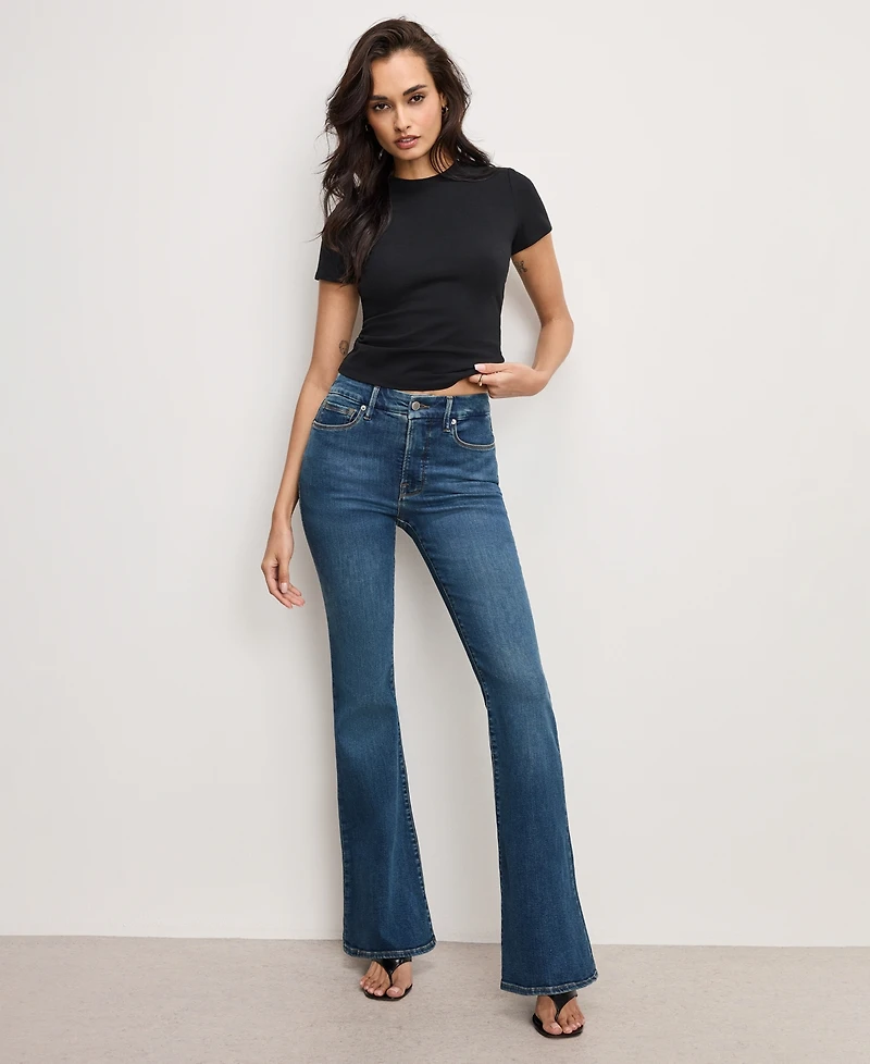 Good American Women's Legs Flare Jeans