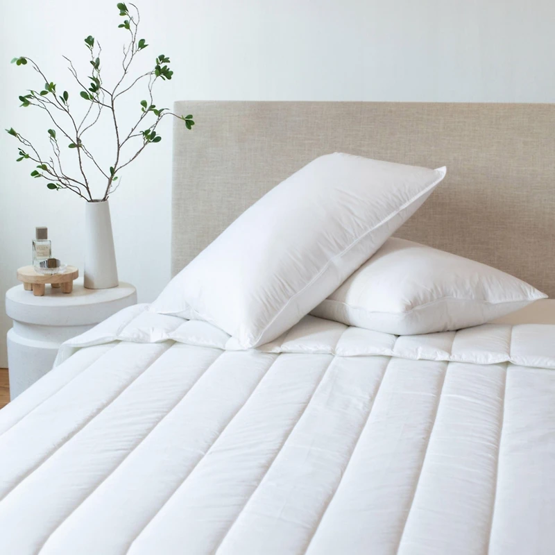 2 Pack Medium Down & Feather Chamber Bed Pillow