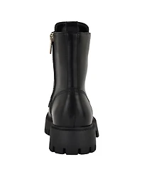 Guess Women's Fionaa Charms Lace-Up Lug Sole Combat Boots