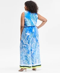 I.n.c. International Concepts Plus Printed Tie-Waist Jumpsuit, Exclusively at Macy's