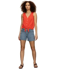 Sanctuary Women's Vacation Tie-Front Button-Up Vest