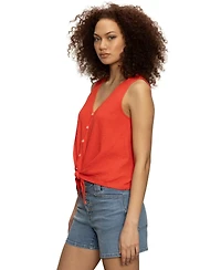 Sanctuary Women's Vacation Tie-Front Button-Up Vest