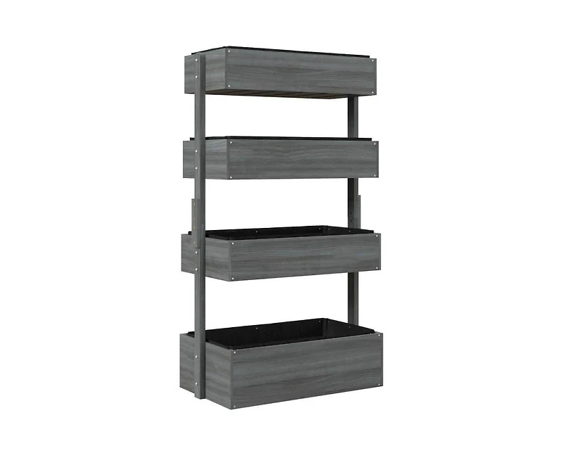 4 Tier Vertical Wooden Planter Box Raised Bed