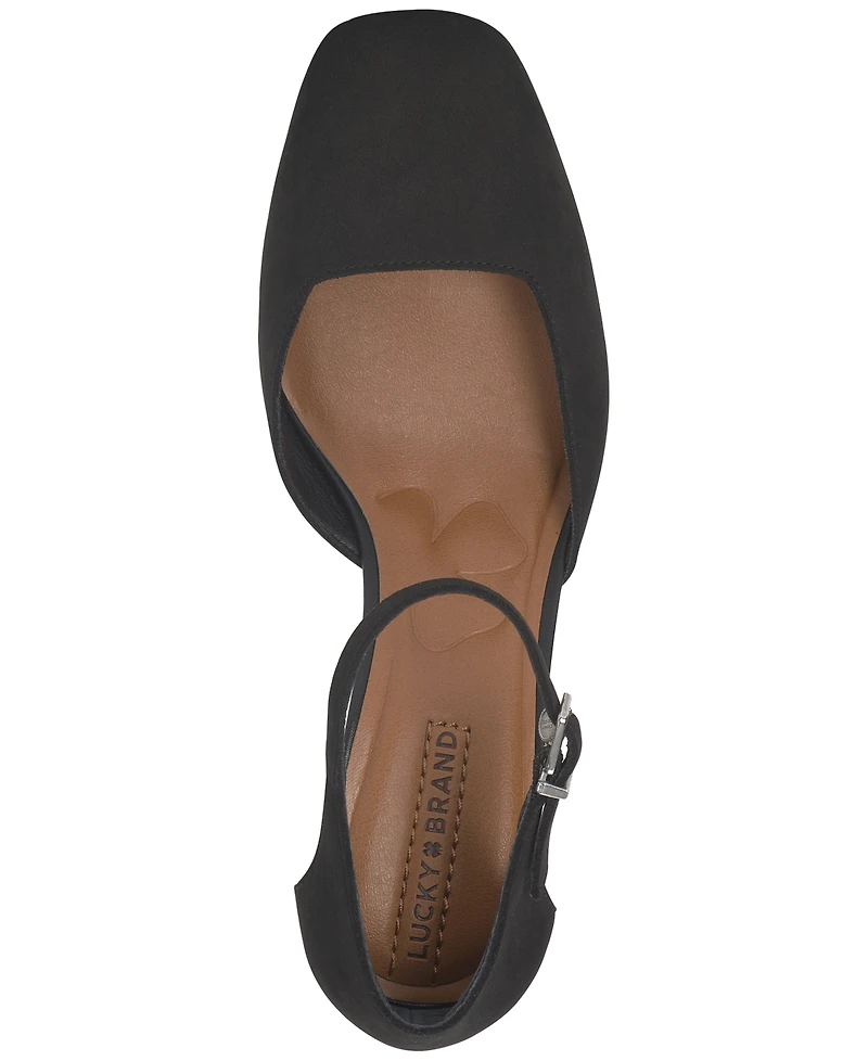 Lucky Brand Women's Kanira Square-Toe Stacked Heel Pumps