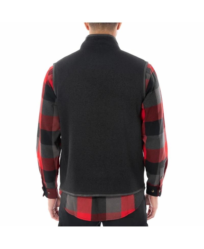 Smith's Workwear Men's Full-Zip Sweater Fleece Vest