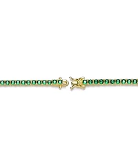 Sterling Silver with 3mm Colored Cubic Zirconia Tennis Bracelet White Gold Plated, Black 14K or 18K Rose Plated