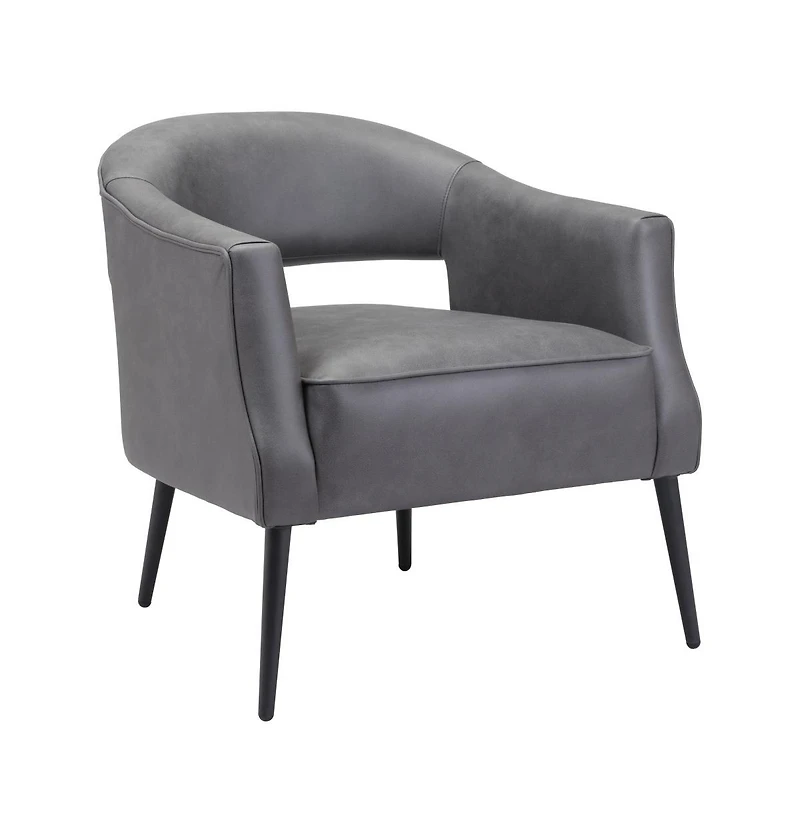 Faux Leather and Gold Armchair for Stylish Living Room or Office Decor