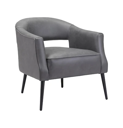 Faux Leather and Gold Armchair for Stylish Living Room or Office Decor