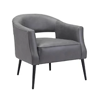 Faux Leather and Gold Armchair for Stylish Living Room or Office Decor