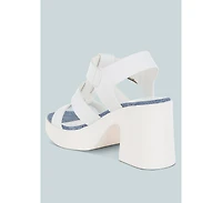 Avalon Chunky Pin Buckle Platform Heels Women