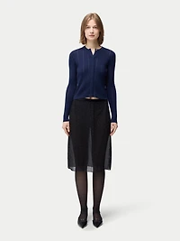 Gobi Cashmere Women's Hidden Button-Front Silk Cardigan