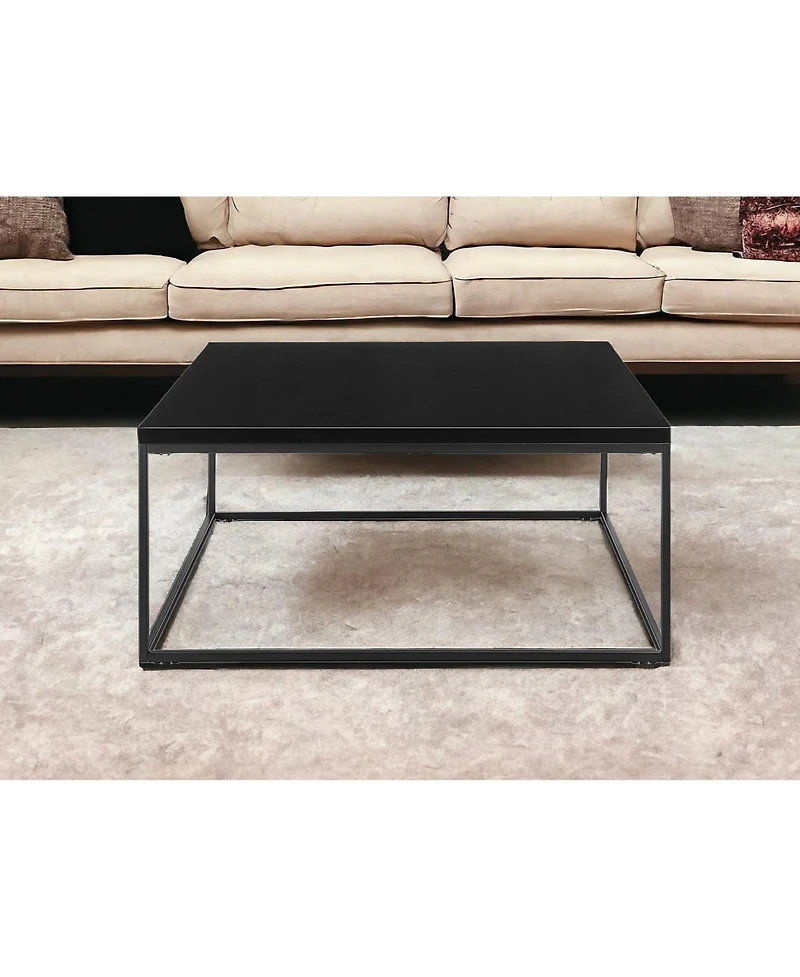 Metal Square Coffee Table for Modern Living Room Decor