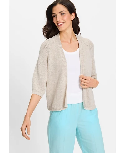 Olsen Women's Tape Yarn Open Front Cardigan