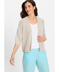 Olsen Women's Tape Yarn Open Front Cardigan