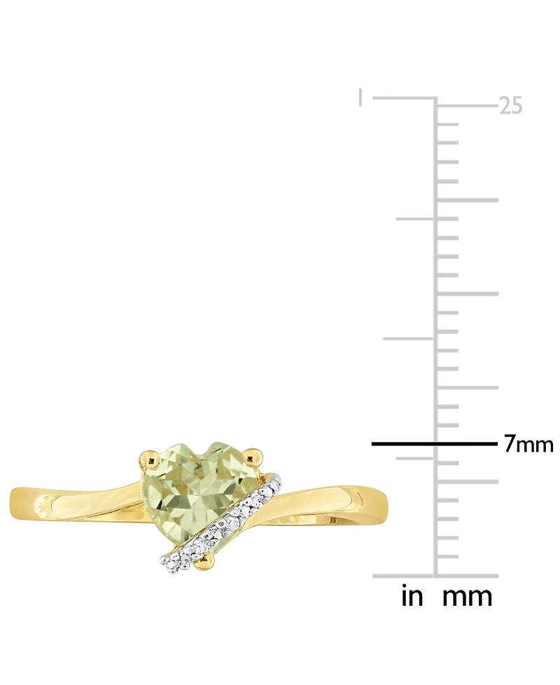 Gemstone Heart Ring Sterling Silver