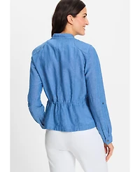 Olsen Women's Collarless Safari Jacket