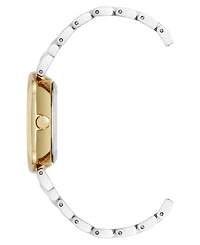 Anne Klein Women's Quartz Contemporary Oval Two-Tone Metal Alloy Bracelet Watch, 25mm
