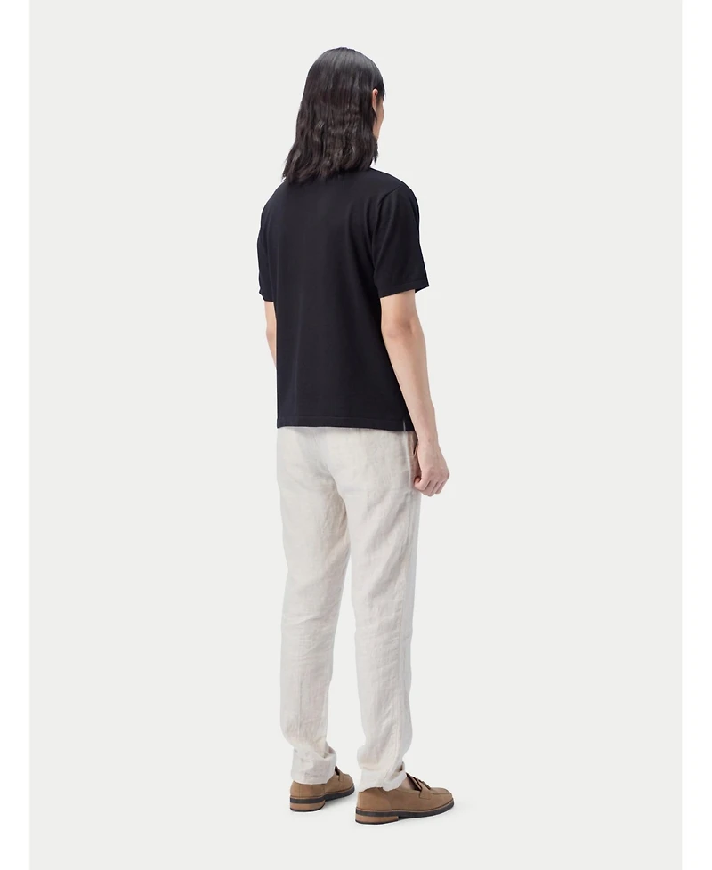Gobi Cashmere Men's Cotton Silk Blend Polo T-Shirt