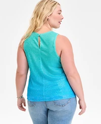 On 34th Plus Ombre Sequined Tank Top, Exclusively at Macy's