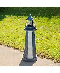 Outdoor Backyard Garden Nautical Lighthouse Solar Led Pathlight Statue Figurine - 36"