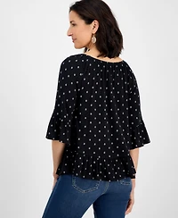 Style & Co Petite Printed Convertible Top, Exclusively at Macy's