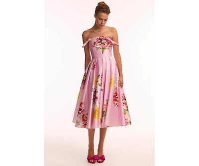 Milla Women's Tea-length floral dress