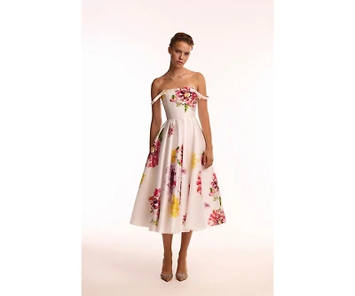 Milla Women's Tea-length floral dress