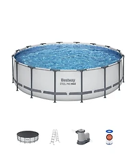 Bestway Steel Pro Max 16'x48" Round Above Ground Swimming Pool with Pump & Cover