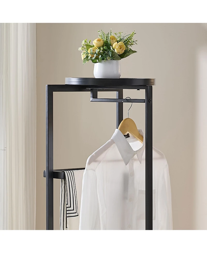 Kings Brand Furniture David Suit Valet Stand - Freestanding Clothing Organizer