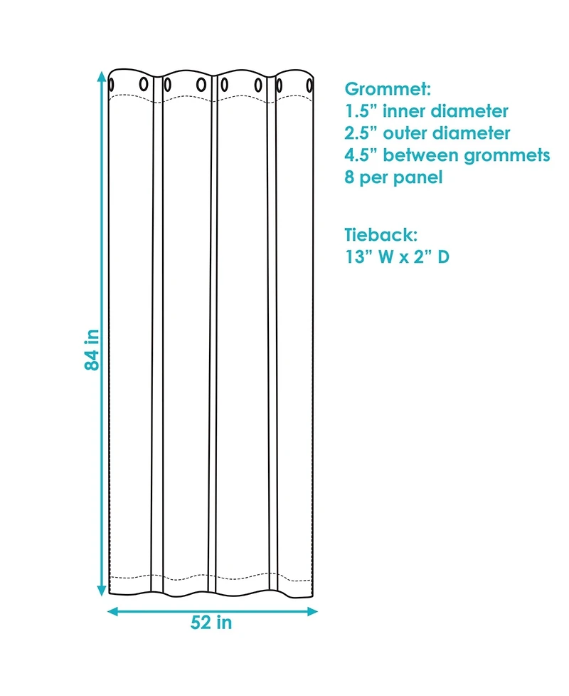 Contemporary Styles Indoor/Outdoor Curtain Panels with Grommet Tops
