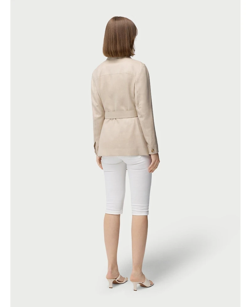 Gobi Cashmere Women's Belted Safari Jacket